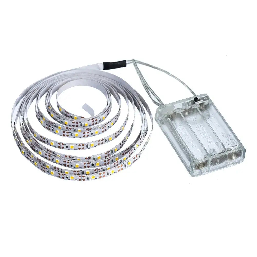 Flexible warm white led strip light bedroom battery powered pack