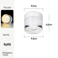 Textured amber glass led surface mounted spot lights bedroom 2 pack