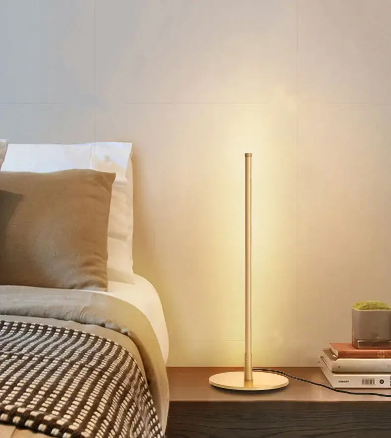 Minimalist white led table lamp bedroom eye protection desk light
