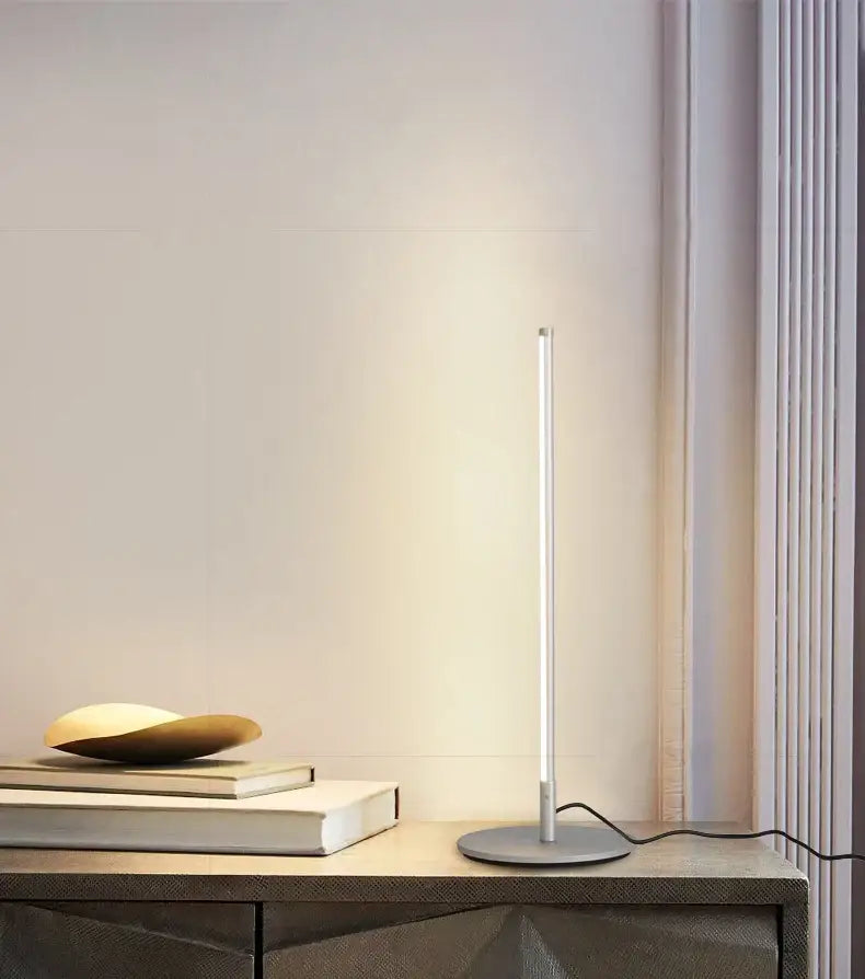 Minimalist white led table lamp bedroom eye protection desk light