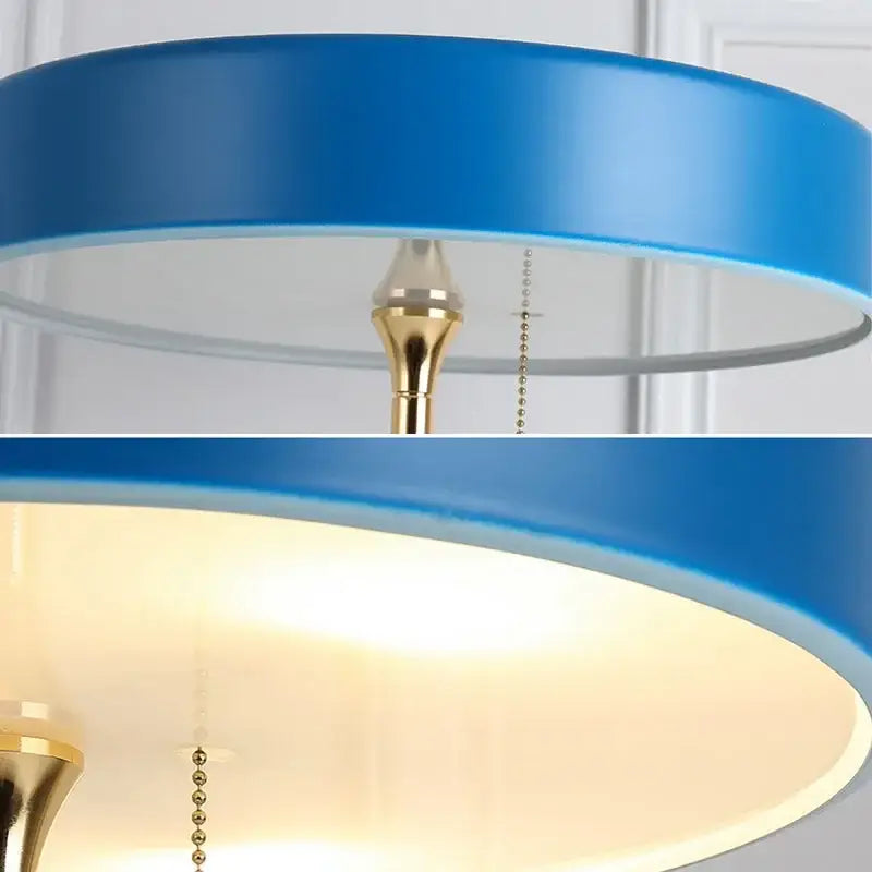 Postmodern blue & gold led table lamp bedroom reading light