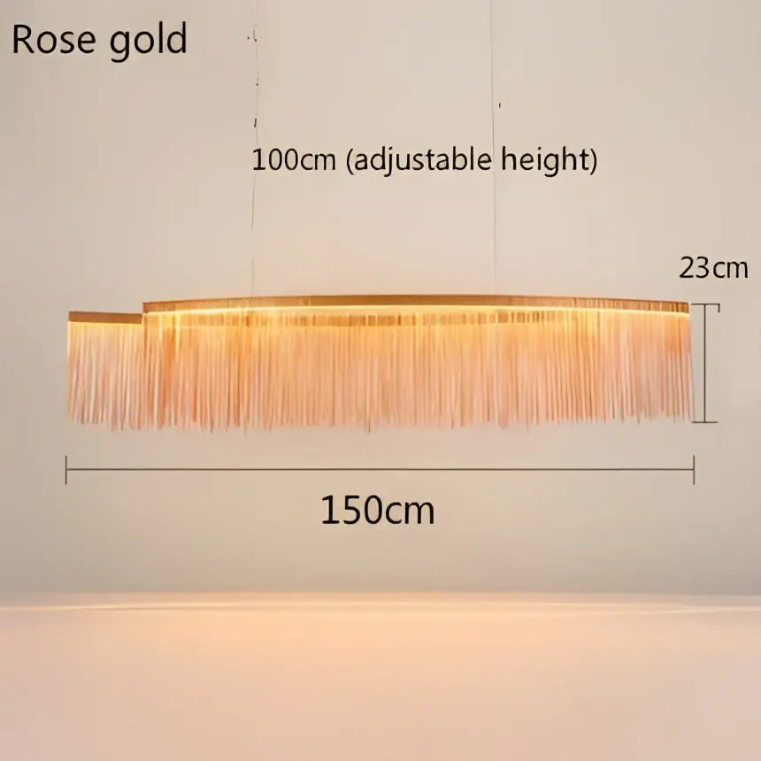 Modern gold decorbites led tassel chandelier dining room pendant light