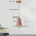 Minimalist white terrazzo and wood led pendant lamp kitchen light