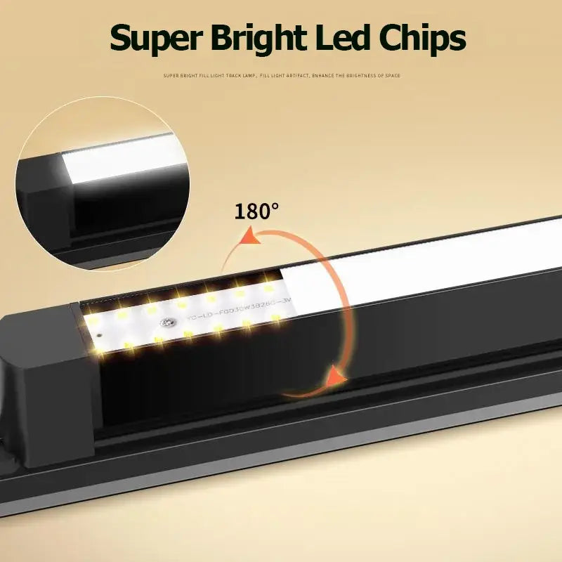 Modern black led track light set living room ceiling fixture