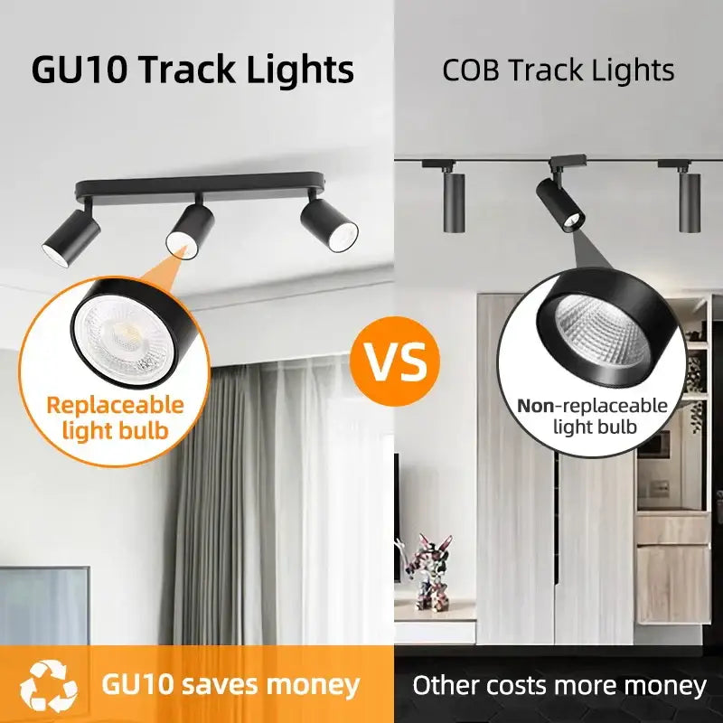 Modern matte black 3-light led track spot light for bedroom
