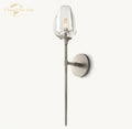 Modern brushed nickel led tulip glass wall sconce bedroom light