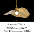 Minimalist lotus leaf brass pendant lamp for dining room