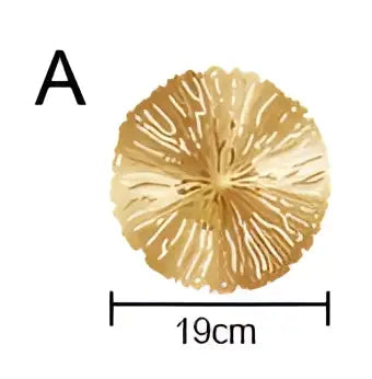 Decorbites lotus leaf golden copper wall lamp bedroom art light