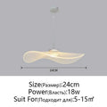 Modern white leaf hat chandelier for living room wireframe pendant