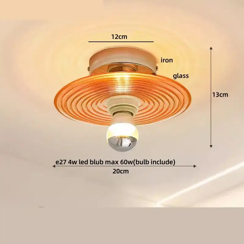 Nordic pink & purple lotus leaf led ceiling lamp for bedroom