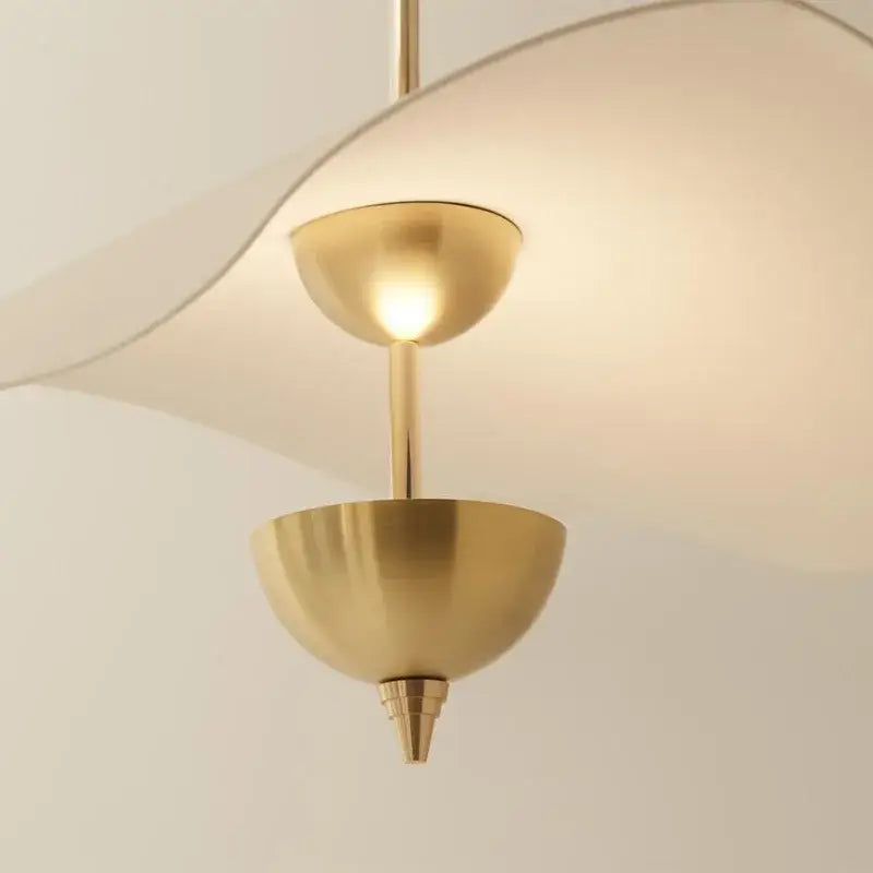 Modern gold lotus leaf led pendant lamp for living room