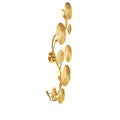 Gold lotus leaf wall lights living room glass sconce