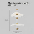 Modern lotus leaf pendant lamp gold and white dining room lighting