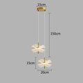 Modern white and gold lotus leaf pendant lights bedroom art chandelier