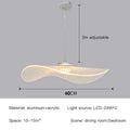 Modern white lotus leaf pendant light dining room fan design