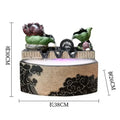Ceramic green lotus leaf water feature living room fountain