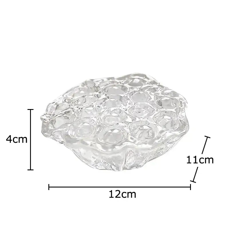 Modern clear glass lotus seedpod resin sculpture living room decor