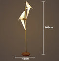 Modern gold origami crane led wall sconce bedroom light