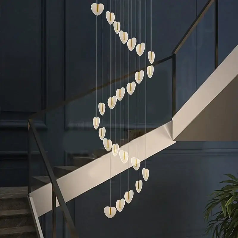 Modern white heart decorbites love chandelier for living room