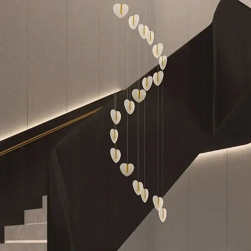 Modern white heart decorbites love chandelier for living room