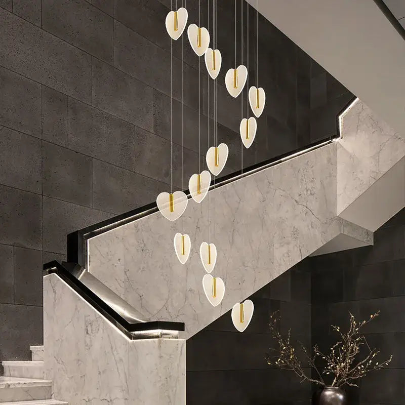 Modern white heart decorbites love chandelier for living room