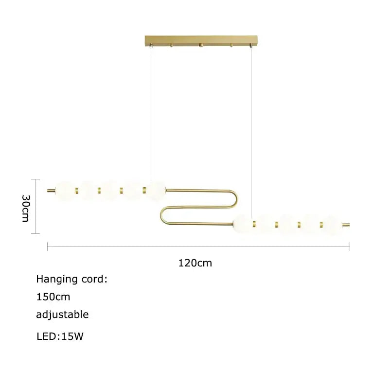 Modern decorbites love gold chrome chandelier dining room pendant light