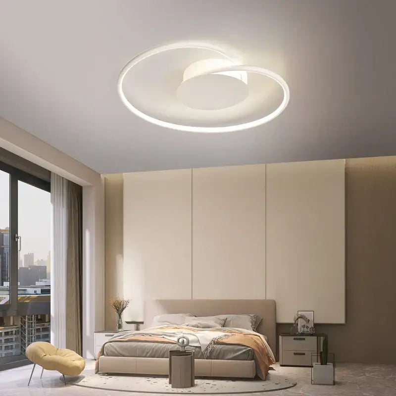 Modern black & gold love shaped ceiling light for bedroom