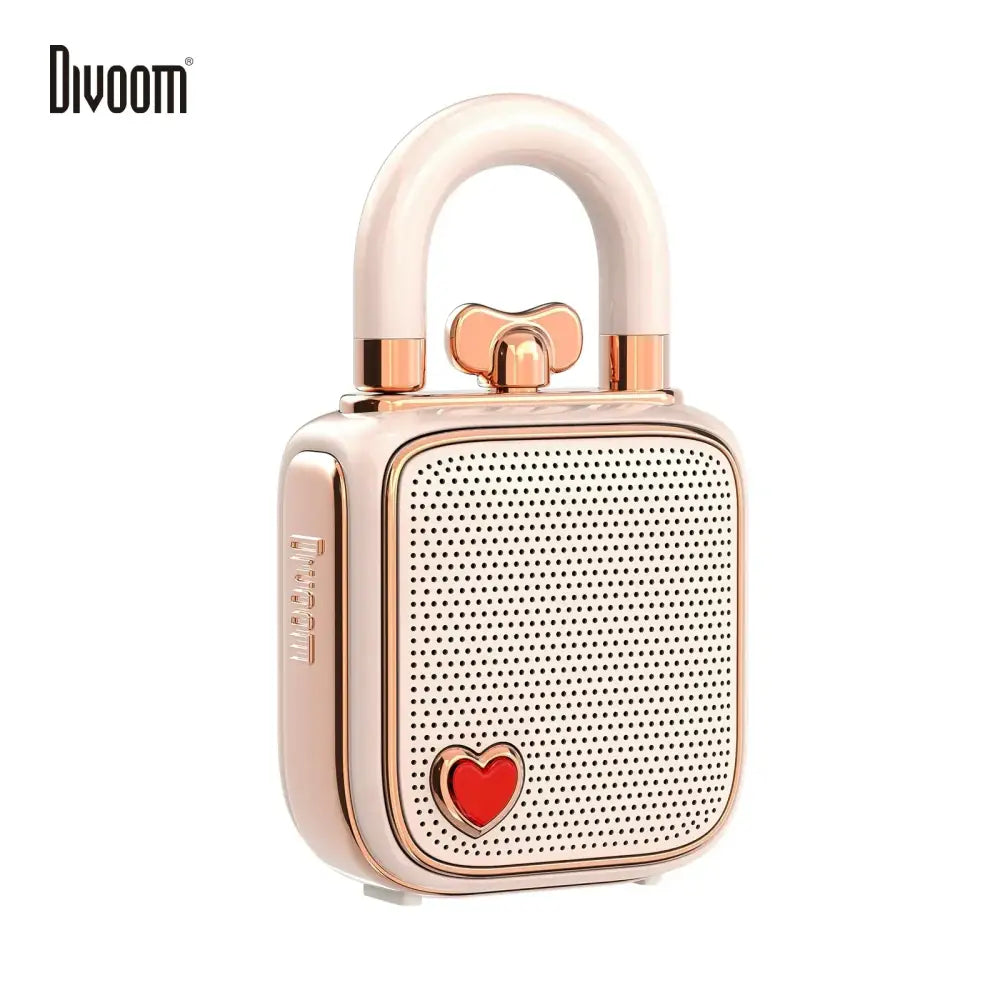 Retro rose gold & white lovelock mini bluetooth speaker bedroom decor