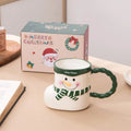 Lovely christmas socks ceramic mug red & green kitchen gift cup