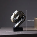 Abstract bronze loving couple resin statue bedroom decor