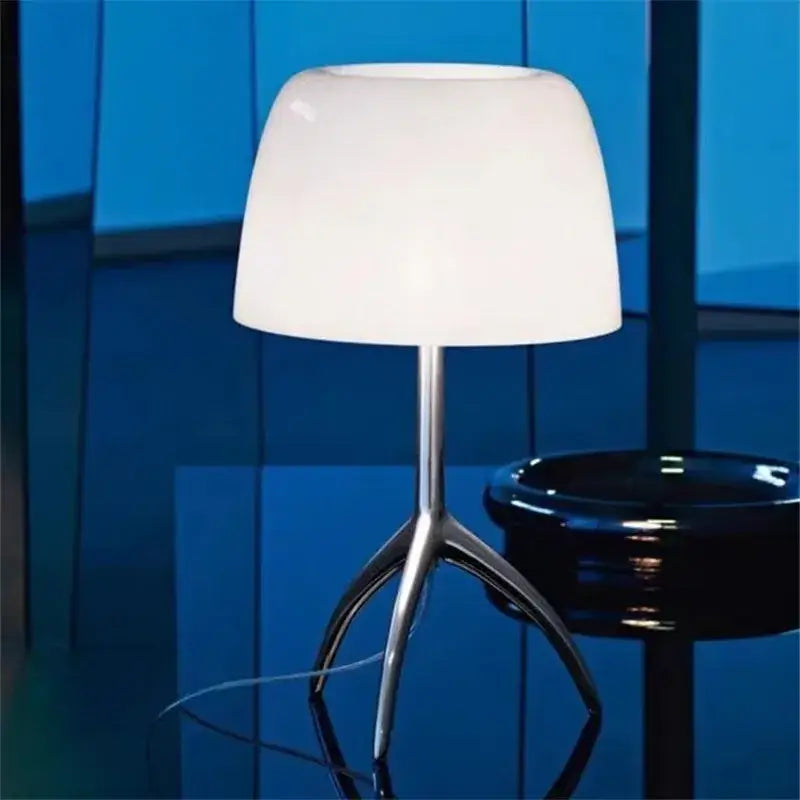 Modern red green & beige tripod table lamp bedroom led light