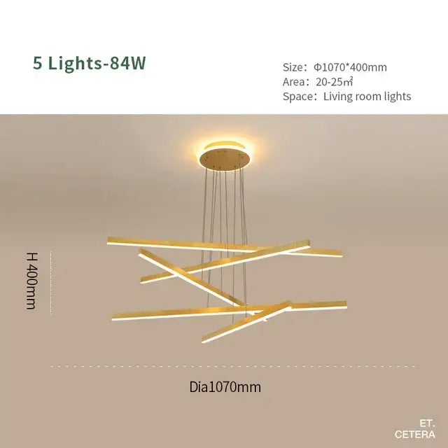 Modern gold decorbites luminous ceiling plate chandelier dining room