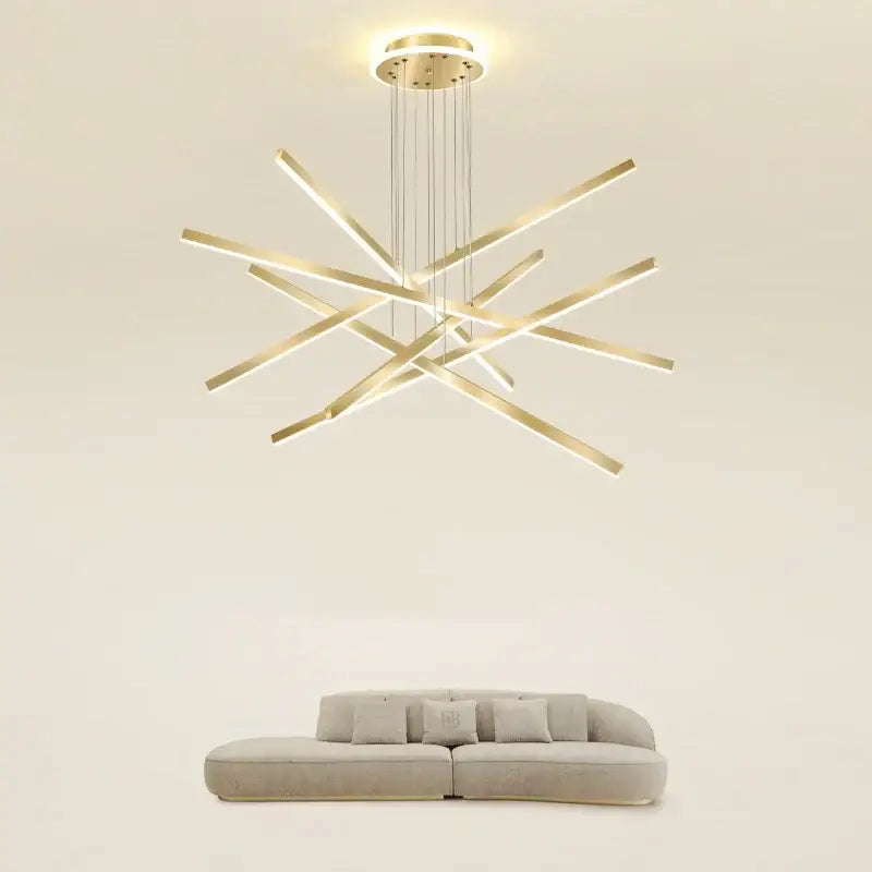 Modern gold decorbites luminous ceiling plate chandelier dining room