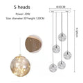 Modern luminous glass ball pendant chandeliers dining room lighting
