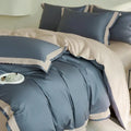 Luxe cream & pink lace bedding set bedroom egyptian cotton satin