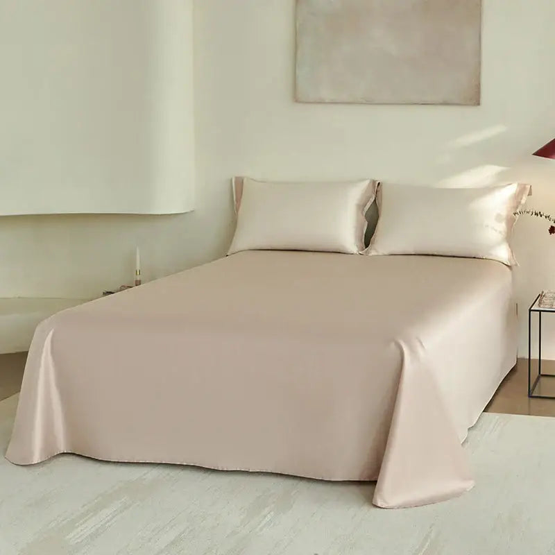 Luxe cream & pink lace bedding set bedroom egyptian cotton satin
