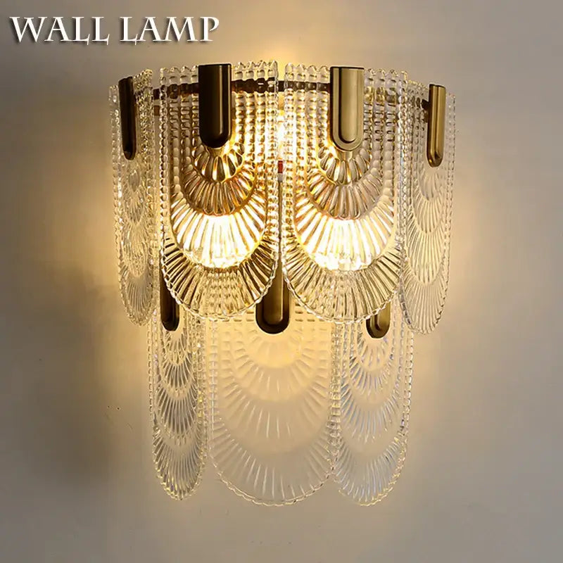 Luxe palace ceiling chandelier gold crystal light for dining room