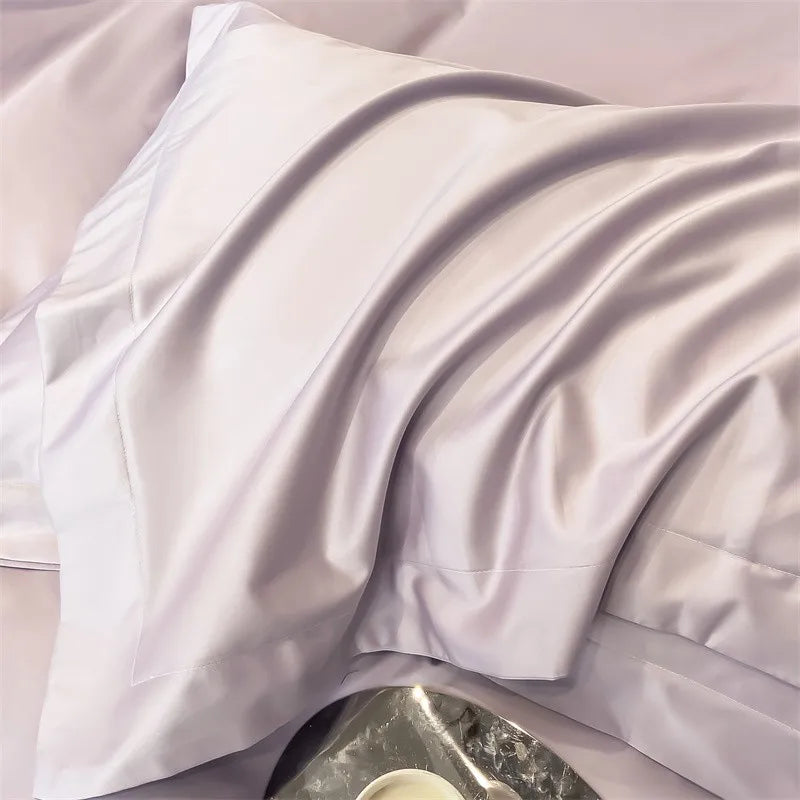 Luxurious gray 1000tc egyptian cotton duvet cover bedroom set