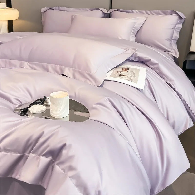 Slate blue egyptian cotton duvet cover set bedroom bedding