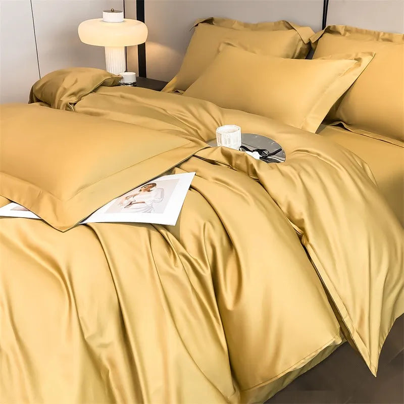 Luxurious gray 1000tc egyptian cotton duvet cover bedroom set