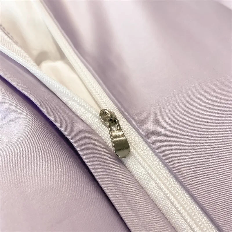 Luxurious gray 1000tc egyptian cotton duvet cover bedroom set