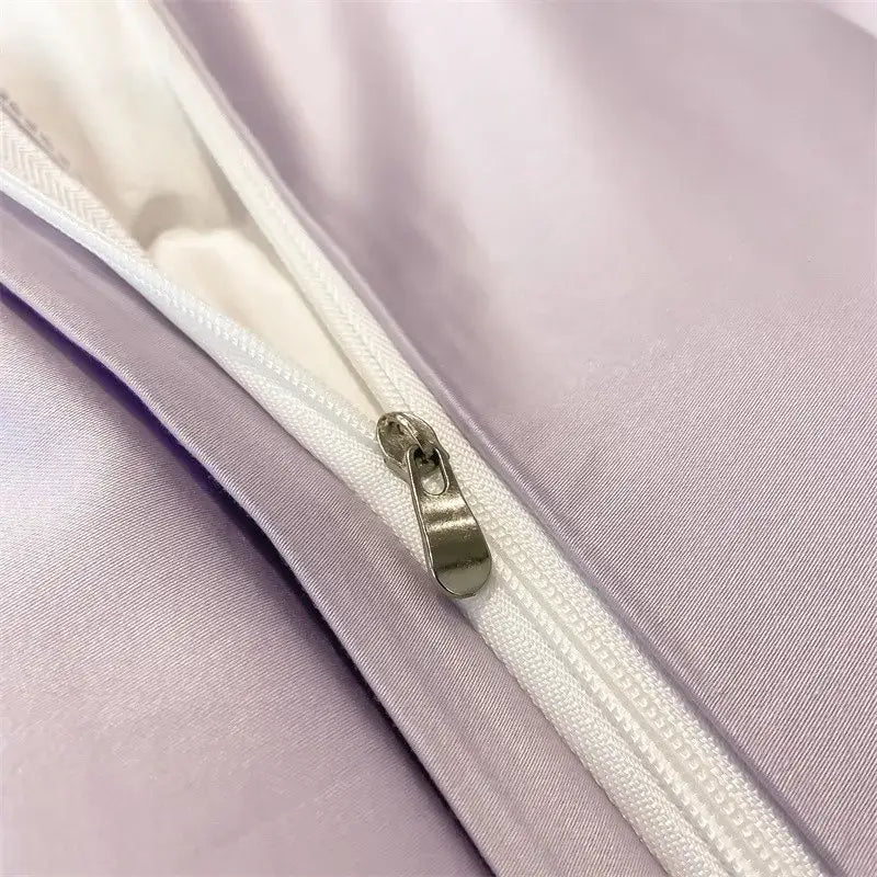Luxurious white satin egyptian cotton duvet cover bedroom bedding