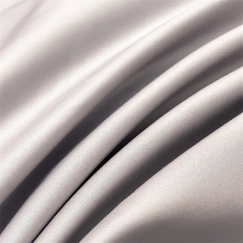 Luxurious white satin egyptian cotton duvet cover bedroom bedding set