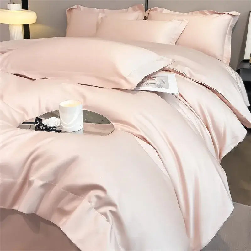 Luxurious gray 1000tc egyptian cotton duvet cover bedroom set