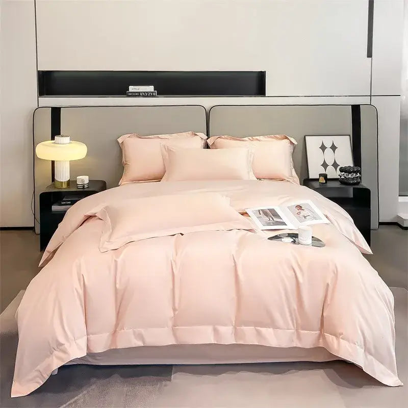 Luxurious gray 1000tc egyptian cotton duvet cover bedroom set