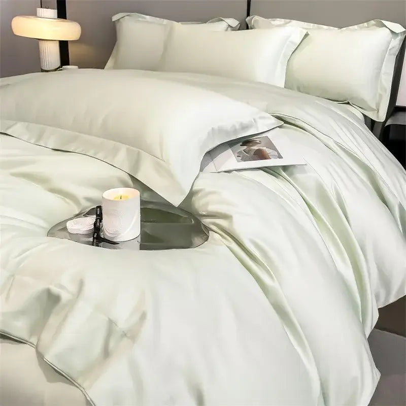Slate blue egyptian cotton duvet cover set bedroom bedding
