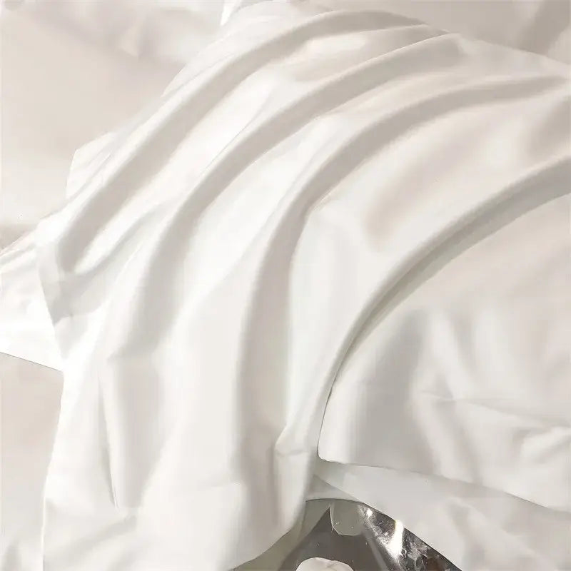 Luxurious light blue satin piece duvet cover set bedroom bedding