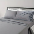 Luxurious gray satin cooling sheet set bedroom bedding