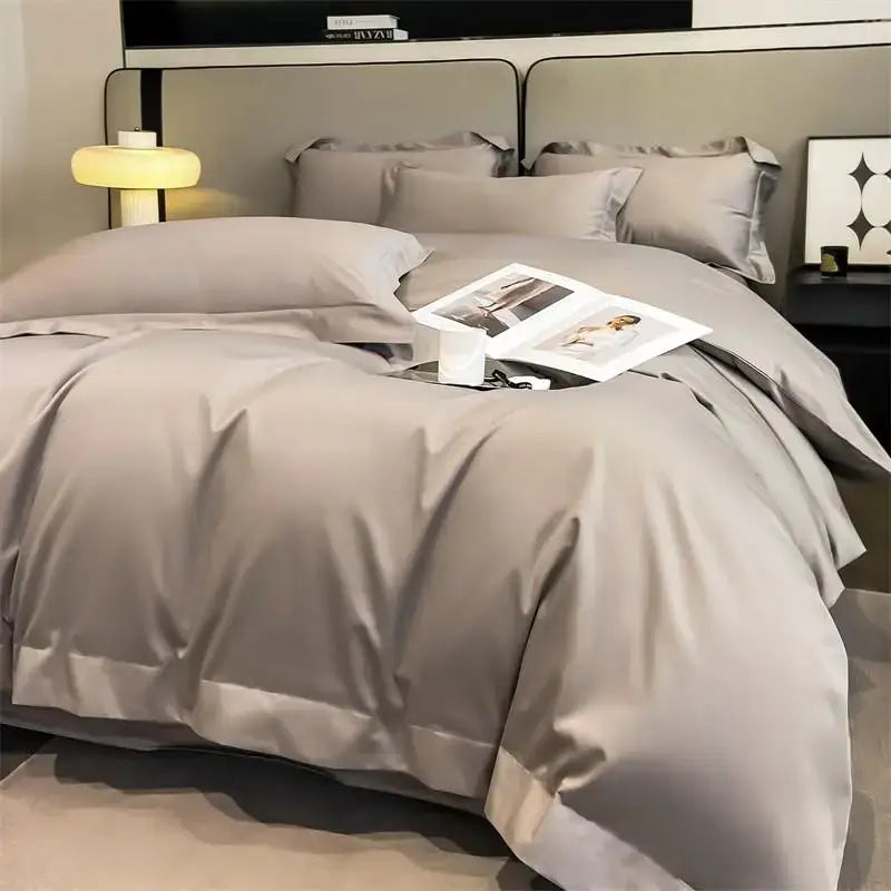 Sage green satin 1000tc duvet cover bedroom bedding set
