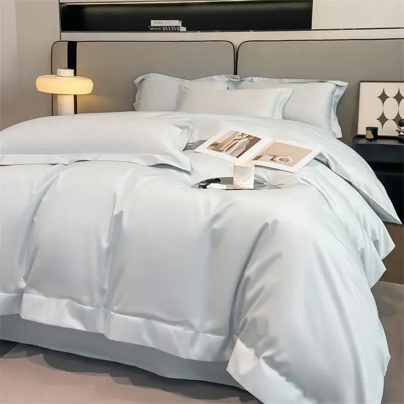 Sage green satin 1000tc duvet cover bedroom bedding set